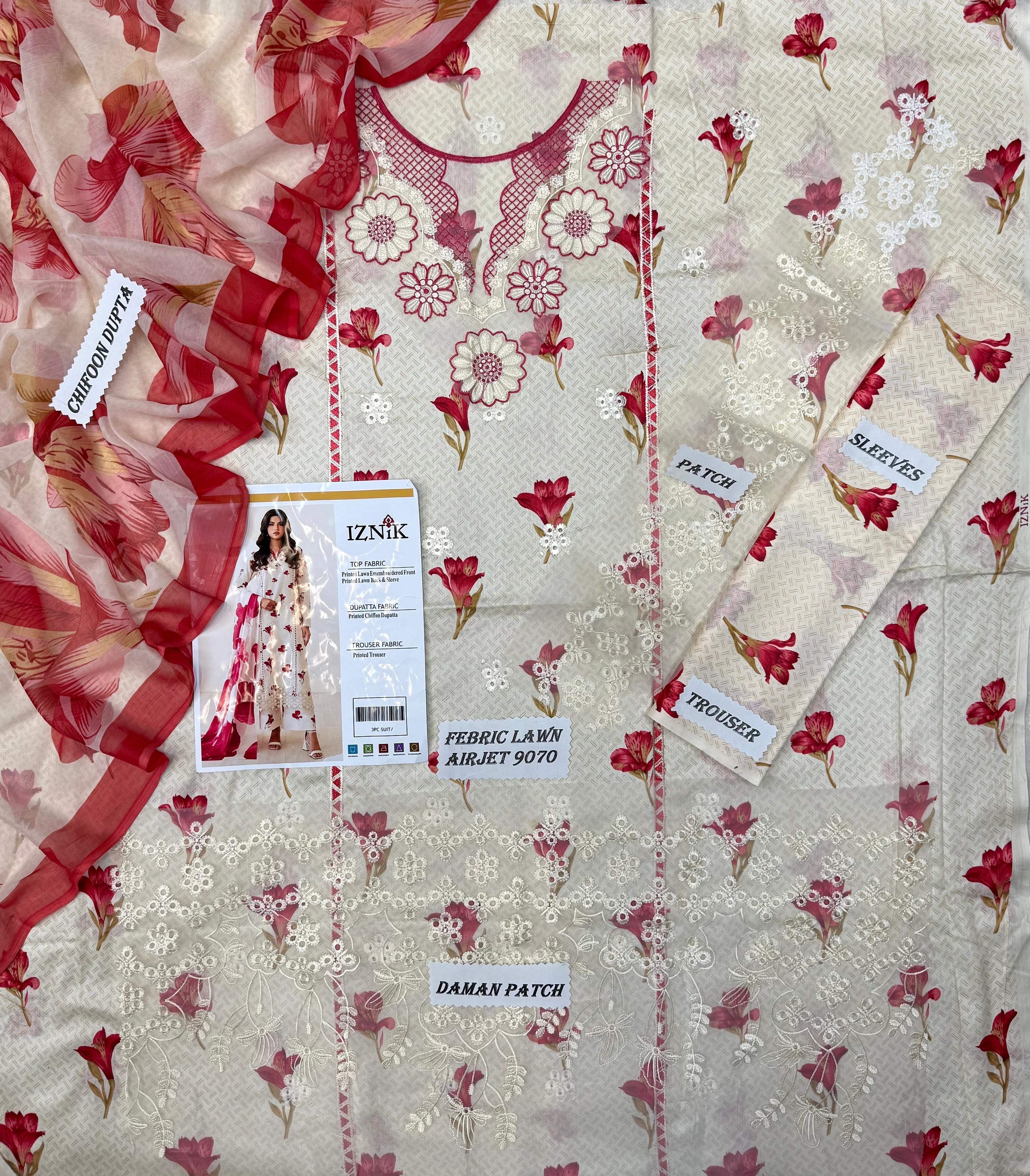Iznik 3piece Lawn Printed