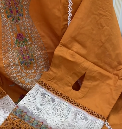 Lawn Embroidered Stitched 2PC