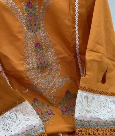 Lawn Embroidered Stitched 2PC
