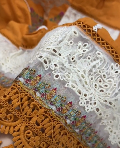 Lawn Embroidered Stitched 2PC