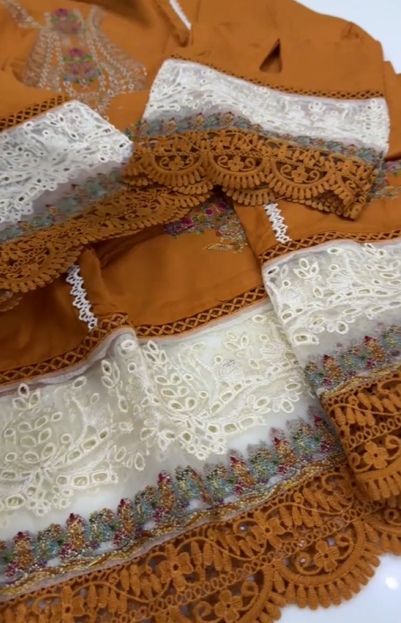 Lawn Embroidered Stitched 2PC